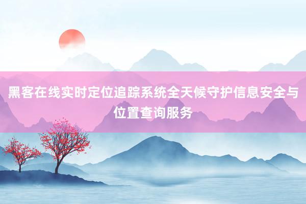 黑客在线实时定位追踪系统全天候守护信息安全与位置查询服务